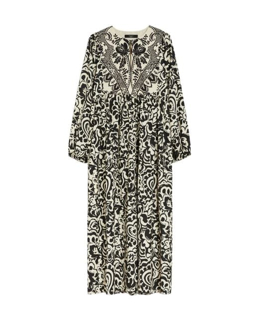 Weekend by Maxmara White Anzio All-Over Patterned Dress