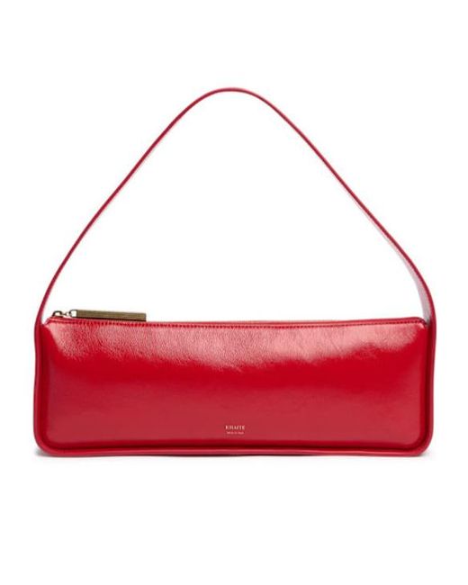 Khaite Red Lori Leather Shoulder Bag
