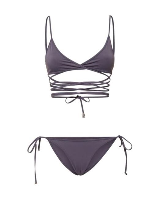The Attico Multicolor Lycra Triangle Bikini