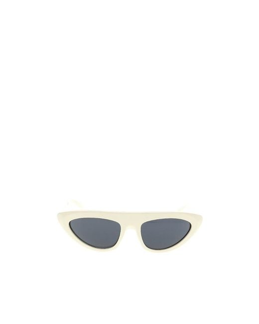Céline White Cat Eye-Frame Tinted Sunglasses