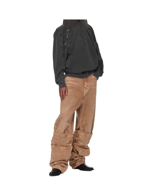Y. Project Brown Belt-Loop Jeans for men