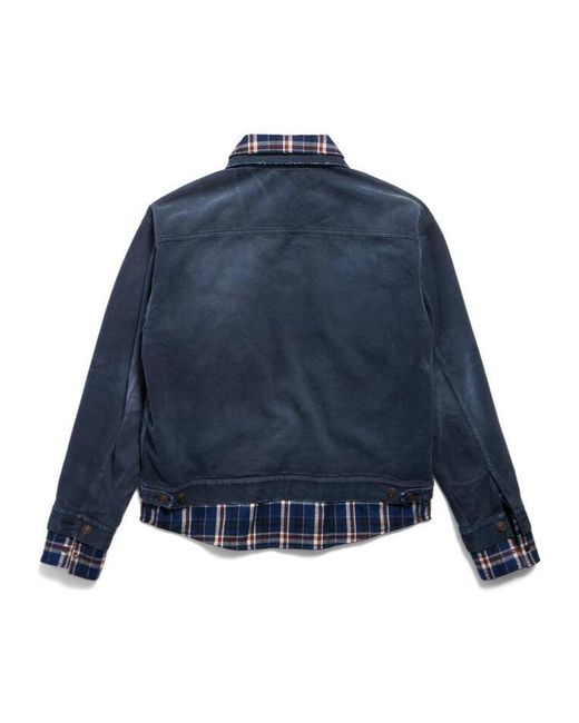 Balenciaga Blue Patched Shirt Jacket for men