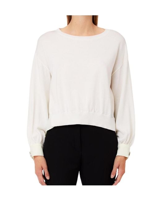 Liu Jo White Long-Sleeved Sweatshirt
