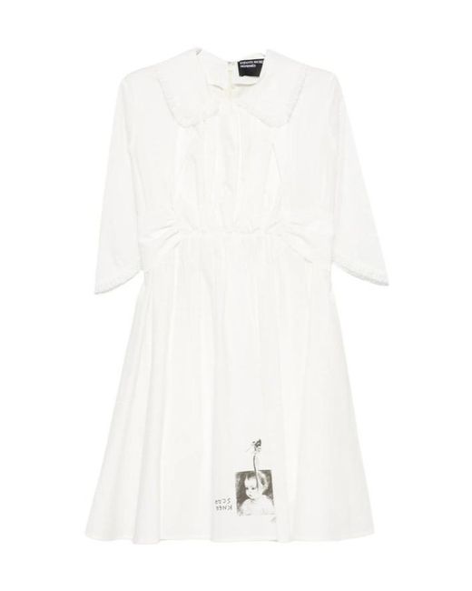 Enfants Riches Deprimes White Graphic-Print Mini Dress