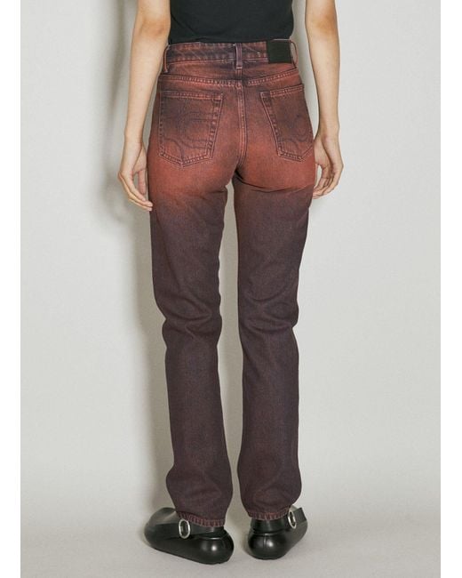 Eytys Red Jeans With Belt Loops