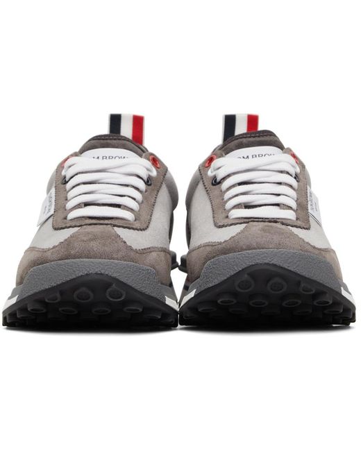 Thom Browne Gray Tech Runner Sneakers