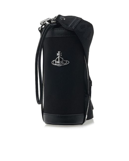Vivienne Westwood Black Logo Bucket Shoulder Bag for men