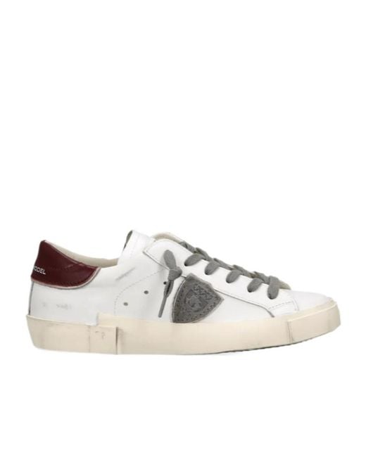 Philippe Model White Lace-Up Sneakers