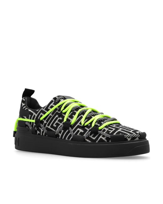 Balmain Black B-Court Monogram Sneakers for men