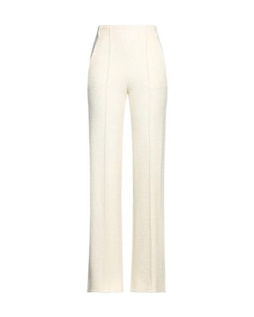 Chloé White Solid-Color Knitted Pants