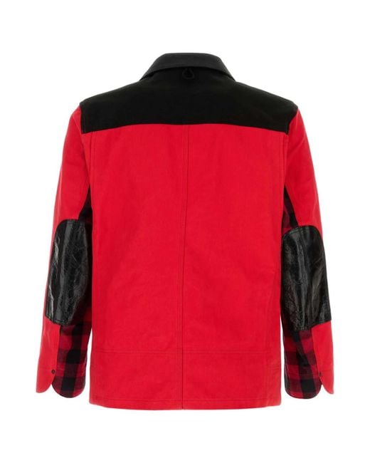 Junya Watanabe Red Long-Sleeved Buttoned Jacket for men