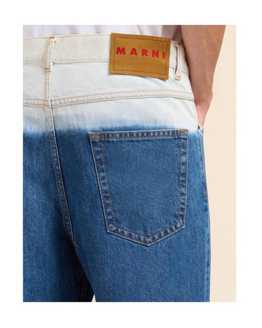 Marni Blue Degradé Finish Denim Jeans for men