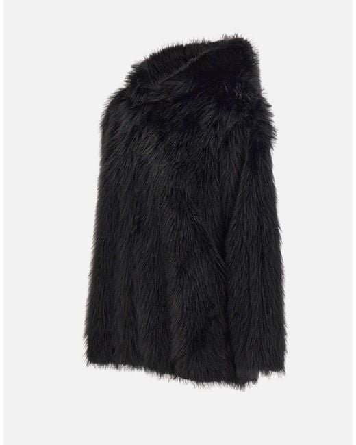 Kaos Blue Faux Fur Coat