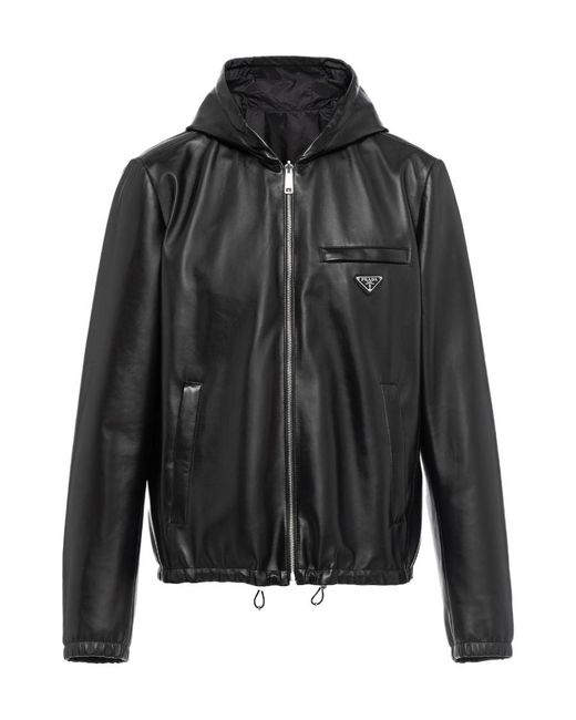 Prada Black Reversible Hooded Jacket for men