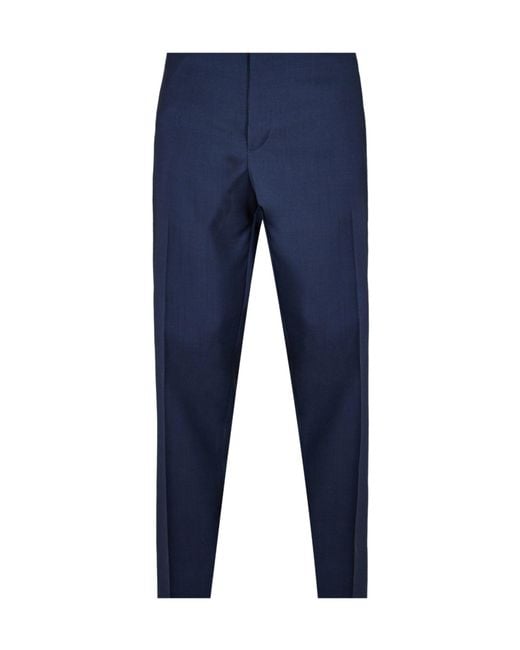 Fendi Blue Versatile Straight-Leg Casual Pants for men