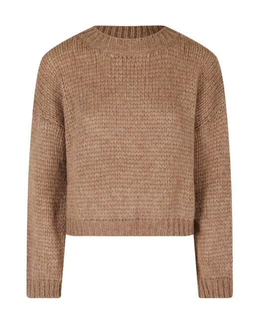 Roberto Collina Brown Crew-Neck Sweater
