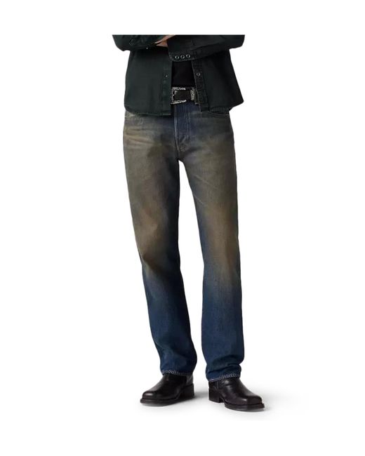 Levi's Blue 501 Button-Fly Jeans for men