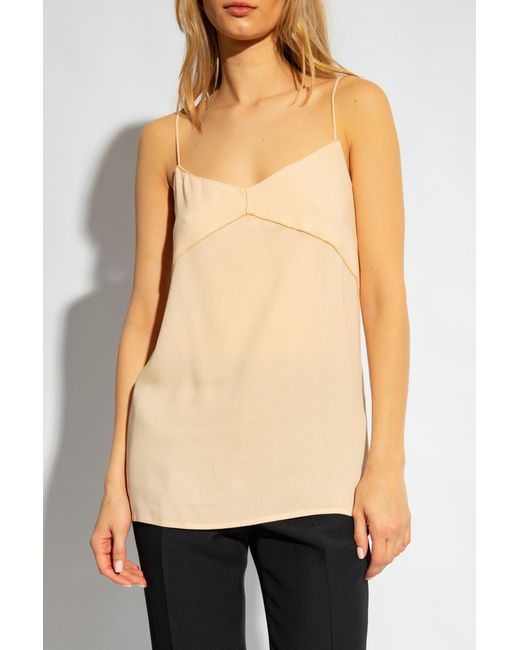 Fabiana Filippi Natural Embellished Tank Top