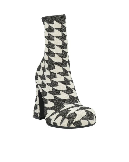Marni Black Color-Blocked Metallic Ankle Boots