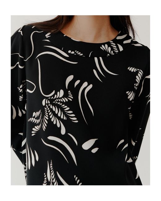 Marella Black Lined Recycled Satin Dress