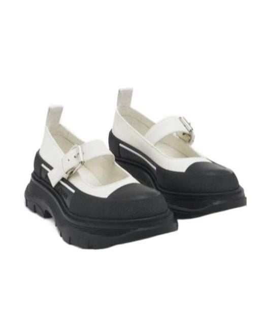 McQueen Black 45Mm Buckle-Strap Leather Pumps