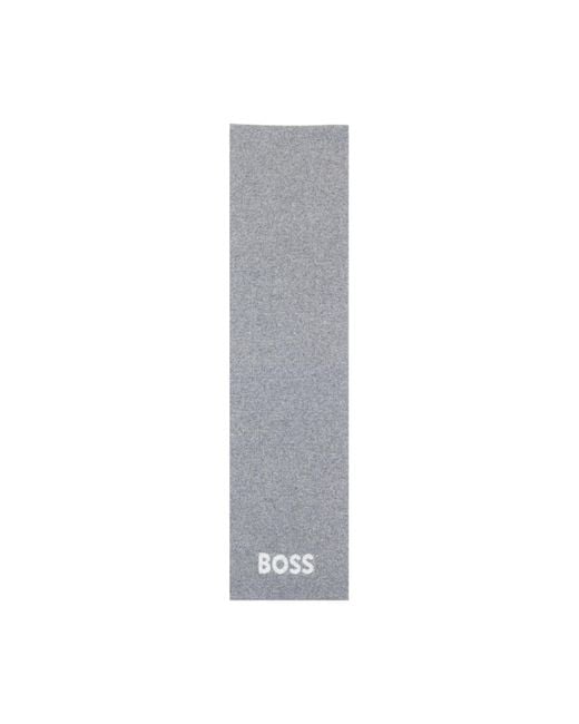 Boss Gray Letter Scarf for men