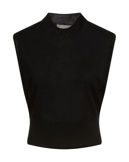 Sportmax Black Knitted Sleeveless Top