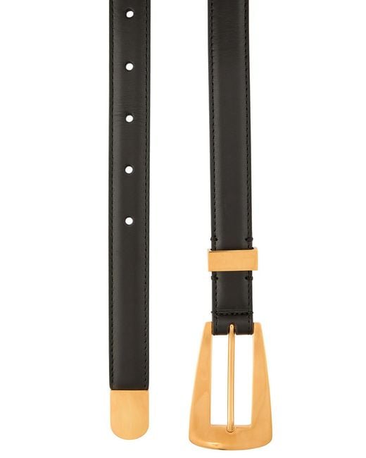 Khaite White Lucca Leather Belt