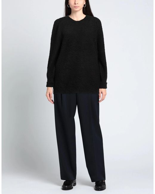 Maison Margiela Black Solid Color Lightweight Knit Sweater
