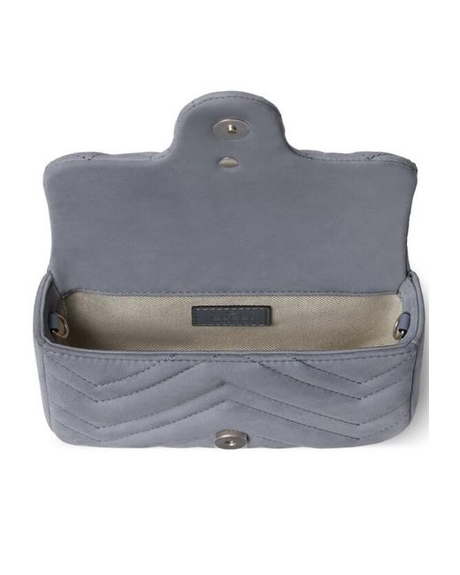 Gucci Gray Gg Marmont Mini Shoulder Bag