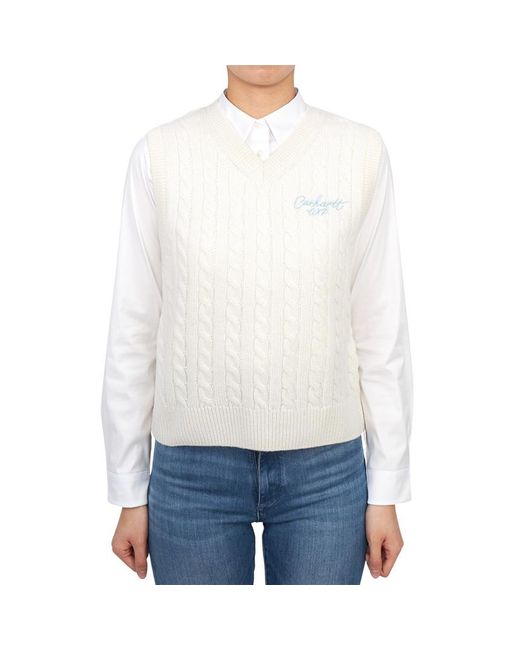 Carhartt White Sleeveless Knitted Vest