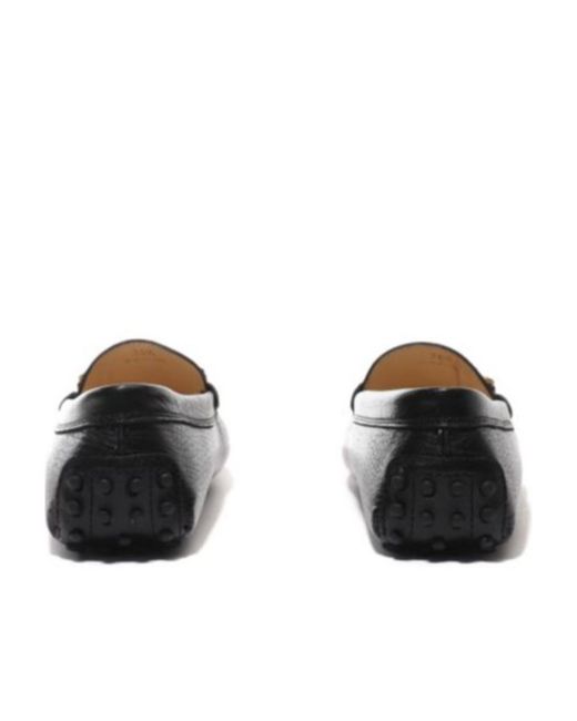 Tod's Black Logo-Plaque Leather Loafers