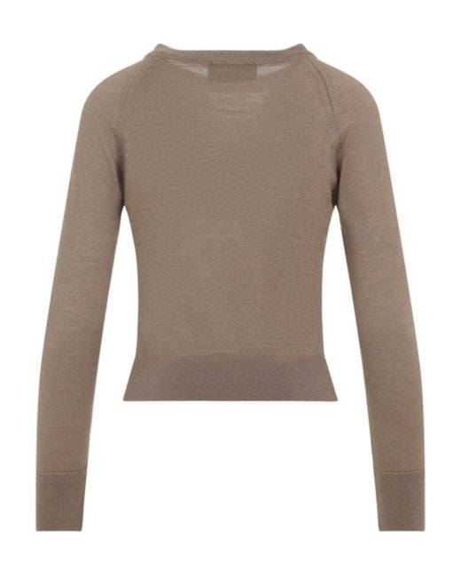 Simone Rocha Brown Embellished Knitted Jumper