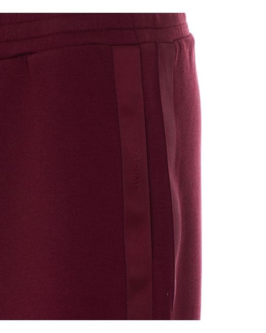 Twinset Red Wide-Leg Drawstring Pants