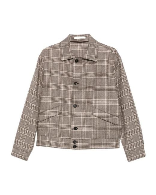Tagliatore Brown Single-Breasted Casual Jacket for men