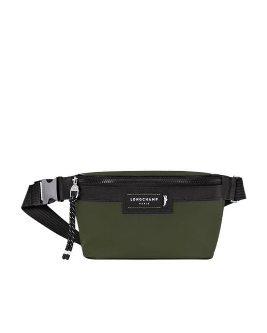 Longchamp Black X Econyl Medium Le Pliage Energy Canvas Belt Bag for men