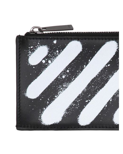 Off-White c/o Virgil Abloh White Logo Printed Zip-Up Wallet for men