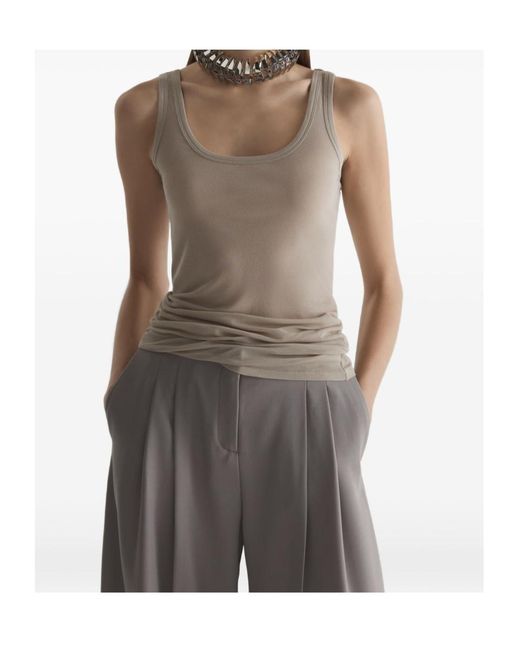 Mugler Gray Crew Neck Vest