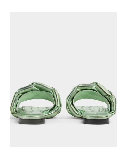 Bottega Veneta Green Padded Lido Sandals