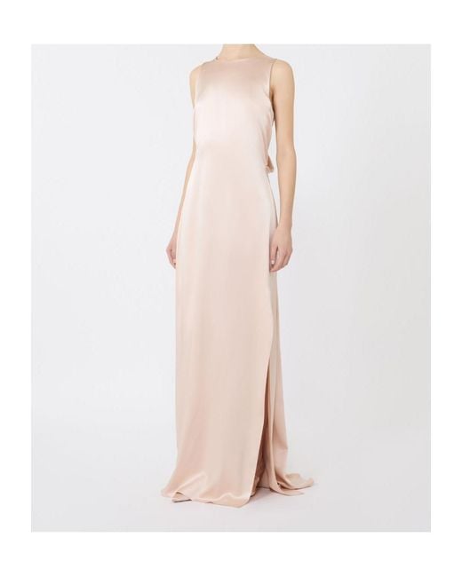 Max Mara White Draped Open-Back Maxi Dress