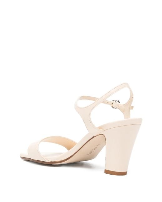 Aeyde White Buckle-Fastening Square-Toe Sandals