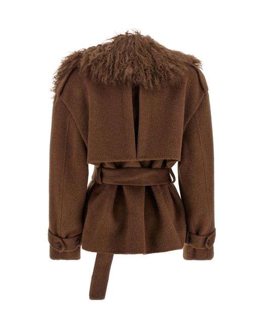GIUSEPPE DI MORABITO Brown Short Coat