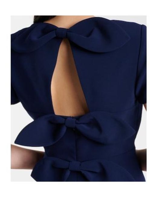 Carolina Herrera Blue Bow-Detail Gown
