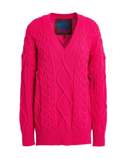 MAX&Co. Pink V-Neck Sweater