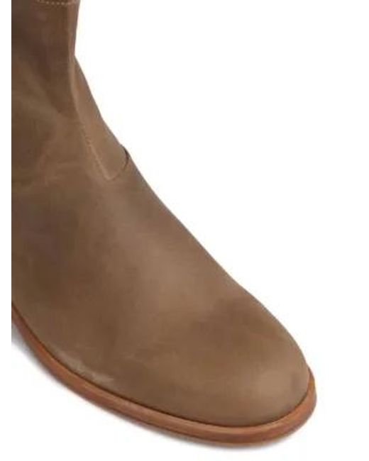 Common Projects Brown Waxed Suede Side-Zip Boots for men