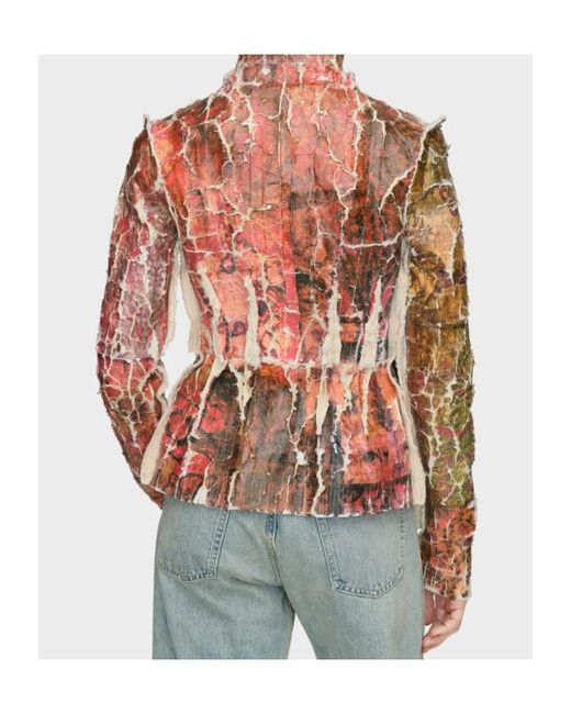 Maison Margiela Brown Vintage High-Neck Effect Jacket