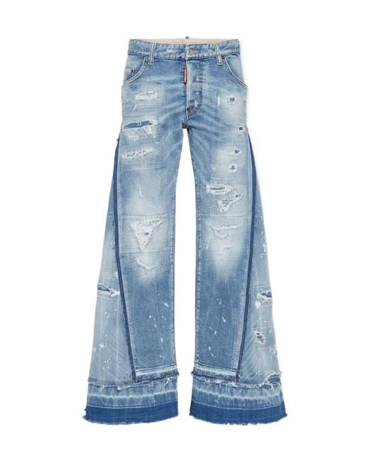 DSquared² Blue Wide Jeans