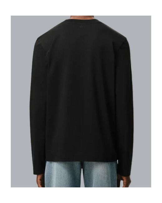 AMI Blue Ami De Coeur Long-Sleeved Crewneck T-Shirt for men