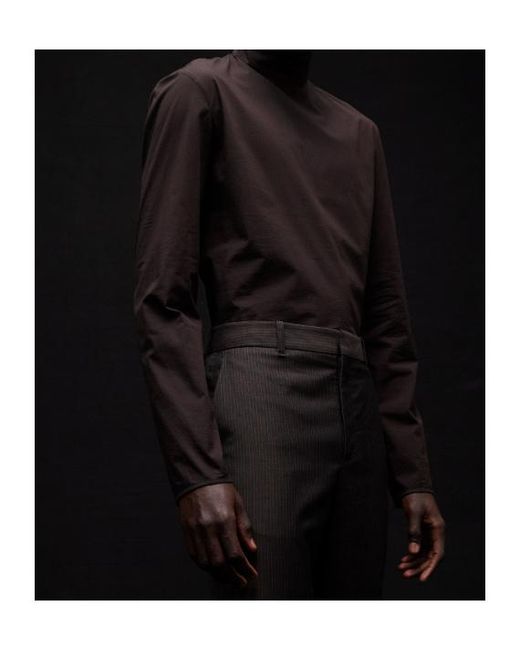 Gucci Black High-Neck Long-Sleeve Shirt for men