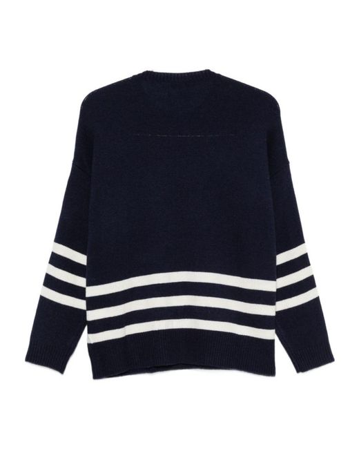 Semicouture Blue Long-Sleeved Sweater